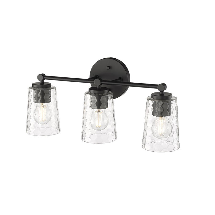 Millennium Lighting Ashli 3Lt Vanity, Black/Clear