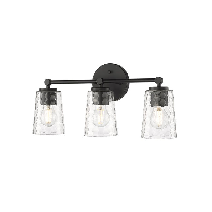Millennium Lighting Ashli 3Lt Vanity, Black/Clear