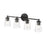 Millennium Lighting Ashli 4Lt Bathroom Vanity Light, Matte Black/Clear