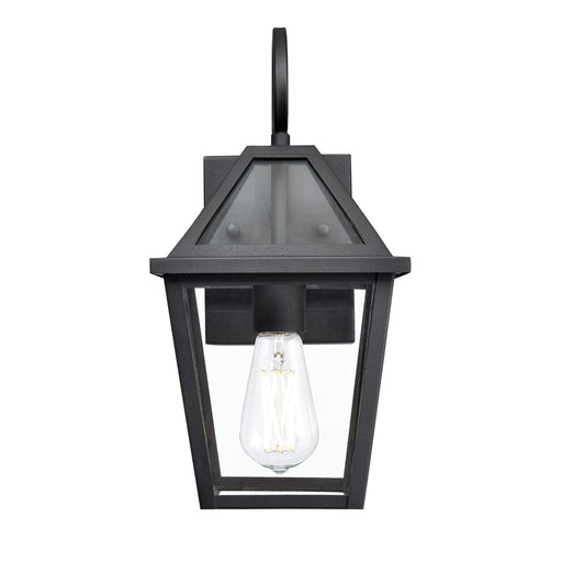 Millennium Lighting Eston 1Lt 14" Outdoor Wall Sconce, Black/Clear - 92401-TBK