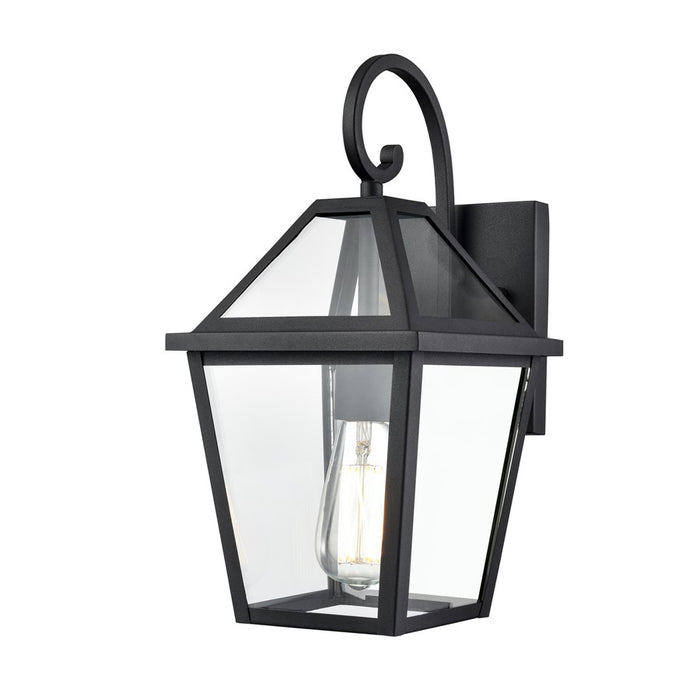 Millennium Lighting Eston 1Lt 14" Outdoor Wall Sconce, Black/Clear