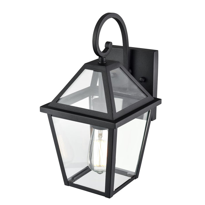 Millennium Lighting Eston 1Lt 14" Outdoor Wall Sconce, Black/Clear