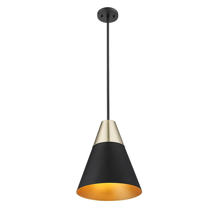 Millennium Lighting Annos 1Lt Pendant, Black/Modern Gold