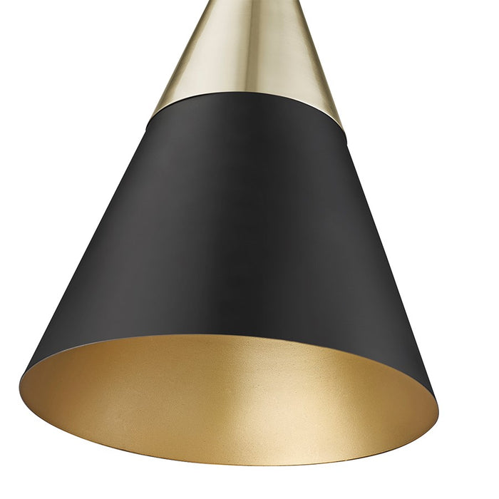 Millennium Lighting Annos 1Lt Pendant, Black/Modern Gold
