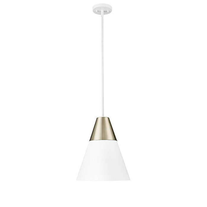 Millennium Lighting Annos 1Lt Pendant, White/Modern Gold - 9241-MW-MG