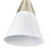 Millennium Lighting Annos 1Lt Pendant, White/Modern Gold