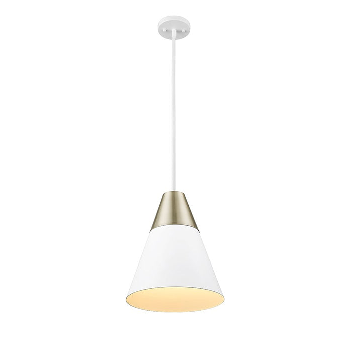 Millennium Lighting Annos 1Lt Pendant, White/Modern Gold