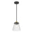 Millennium Lustria 1Lt Pendant, Black/Clear Striated - 9301-MB-VB