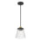 Millennium Lustria 1Lt Pendant, Black/Clear Striated
