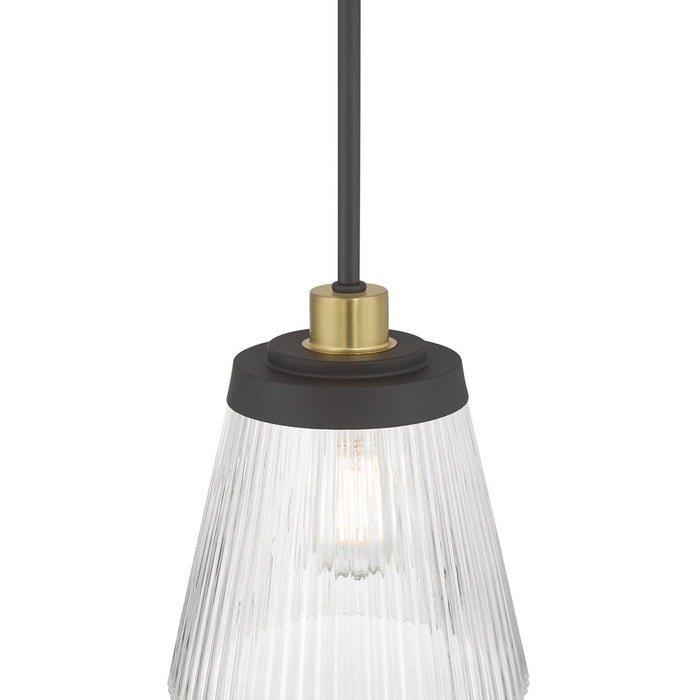 Millennium Lustria 1Lt Pendant, Black/Clear Striated