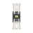 Millennium Lustria 2Lt Wall Sconce, Black/Clear Striated