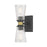 Millennium Lustria 2Lt Wall Sconce, Black/Clear Striated