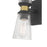 Millennium Lustria 2Lt Wall Sconce, Black/Clear Striated