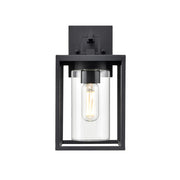Millennium Ellway 1Lt Outdoor Wall Sconce, Textured Black/Clear - 93101-TBK