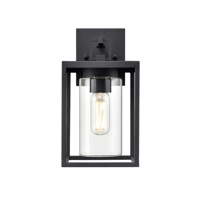 Millennium Ellway 1Lt Outdoor Wall Sconce, Textured Black/Clear - 93101-TBK