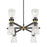 Millennium Lustria 12Lt Chandelier, Black/Clear Striated