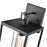 Millennium Ellway 1Lt 16" Outdoor Wall Sconce/Square, Black/Clear