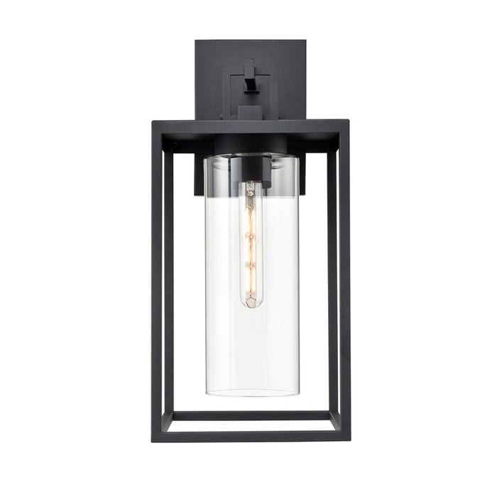 Millennium Lighting Ellway 1Lt 20" Outdoor Wall Sconce, Black/Clear - 93131-TBK