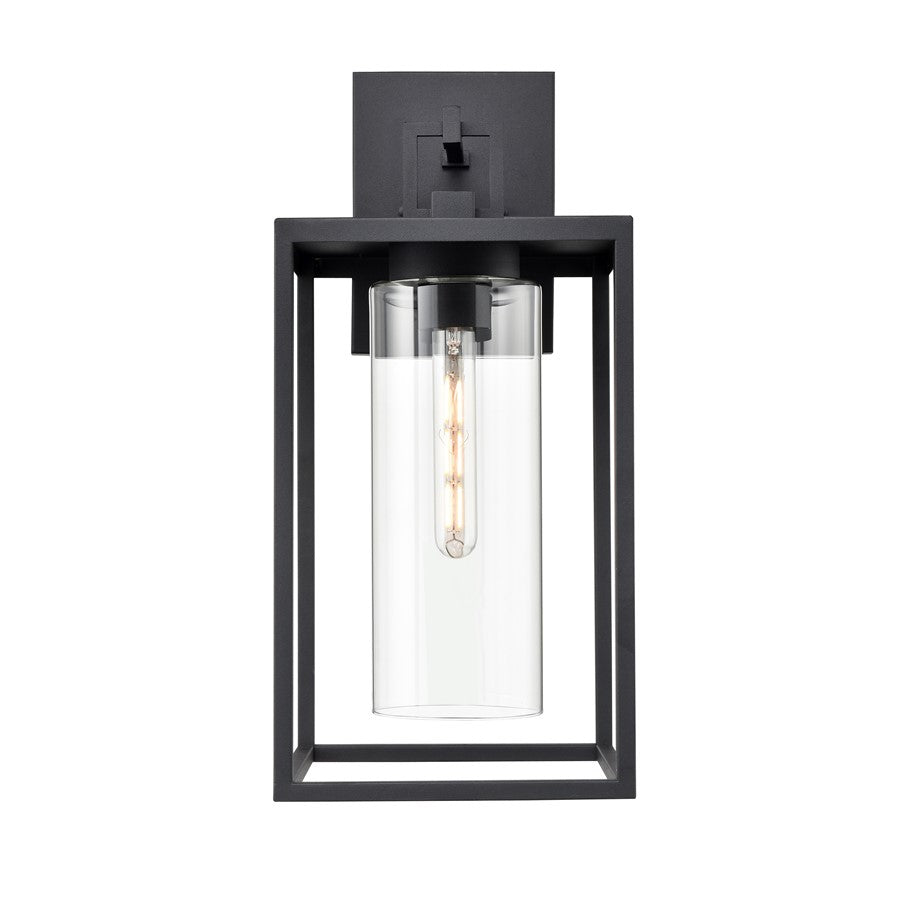 Millennium Lighting Ellway 1Lt 20" Outdoor Wall Sconce, Black/Clear - 93131-TBK