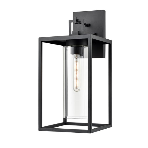 Millennium Lighting Ellway 1Lt 20" Outdoor Wall Sconce, Black/Clear