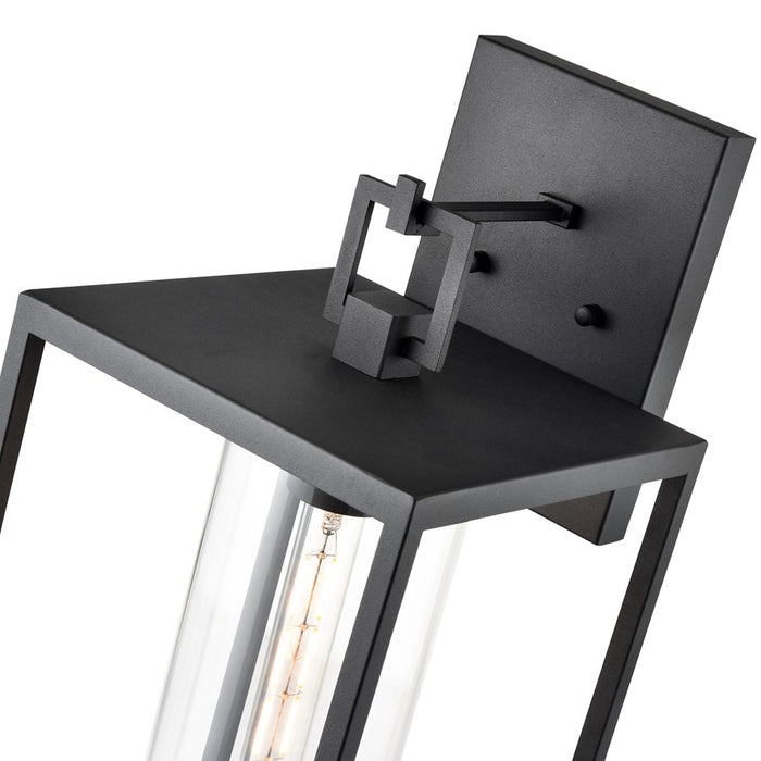 Millennium Lighting Ellway 1Lt 20" Outdoor Wall Sconce, Black/Clear