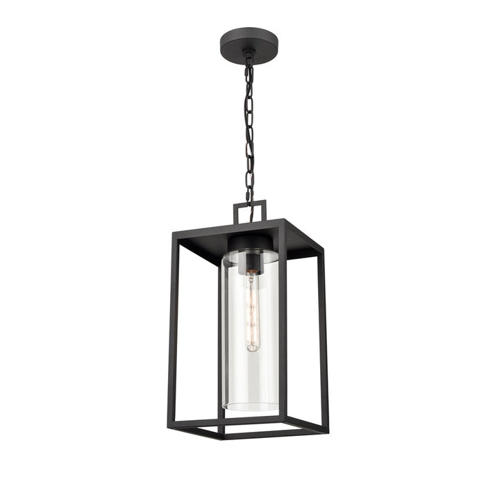 Millennium Lighting Ellway 1Lt Outdoor Hanging Lantern, Black/Clear