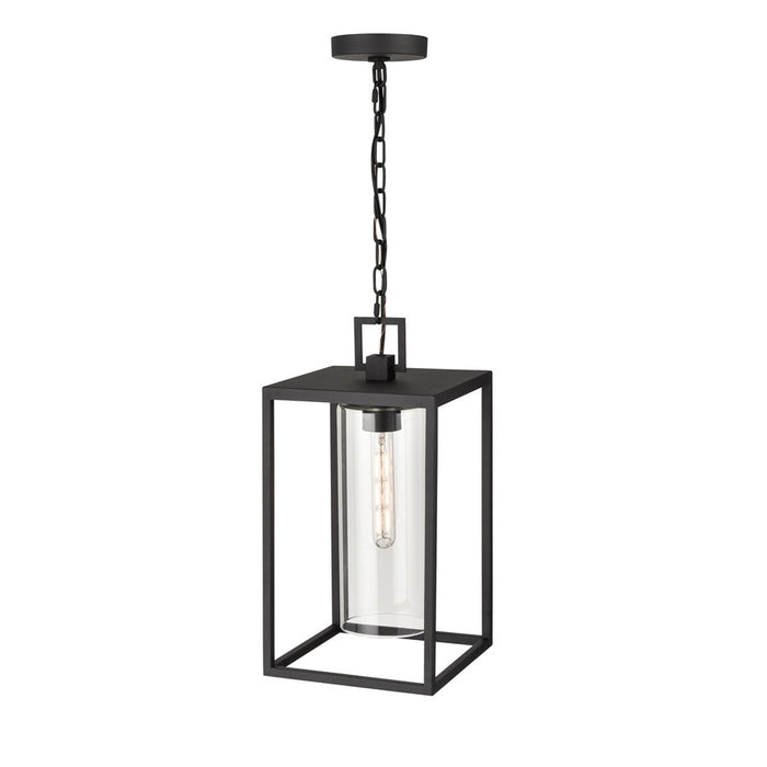 Millennium Lighting Ellway 1Lt Outdoor Hanging Lantern, Black/Clear