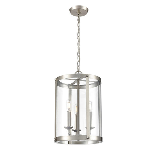 Millennium Lighting Aydenn 3Lt Pendant, Brushed Nickel/Clear