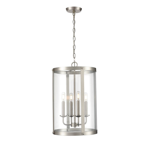 Millennium Lighting Aydenn 4 Light 25" Pendant, Brushed Nickel/Clear - 94004-BN