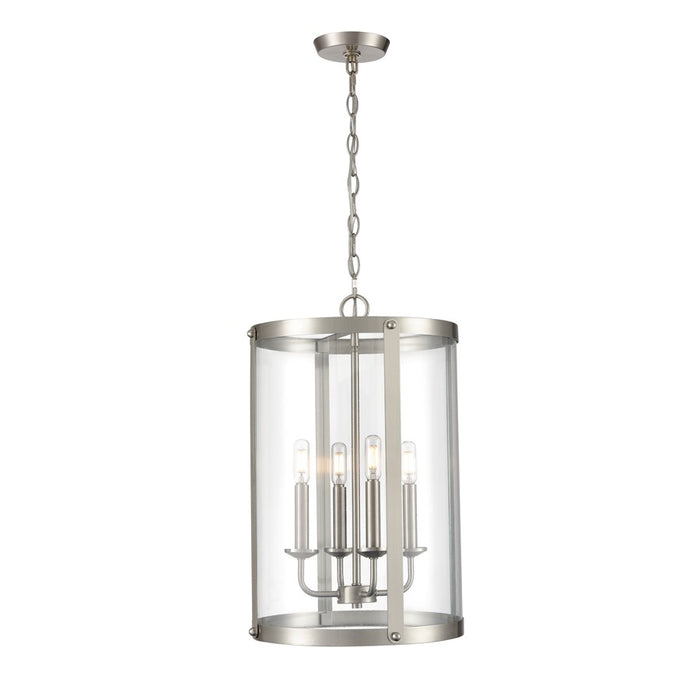 Millennium Lighting Aydenn 4 Light 25" Pendant, Brushed Nickel/Clear - 94004-BN