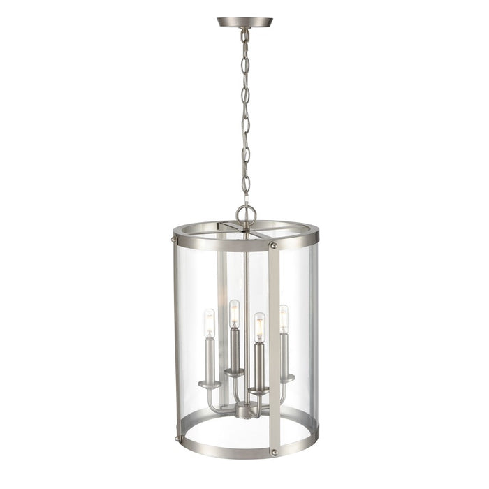 Millennium Lighting Aydenn 4 Light 25" Pendant, Brushed Nickel/Clear