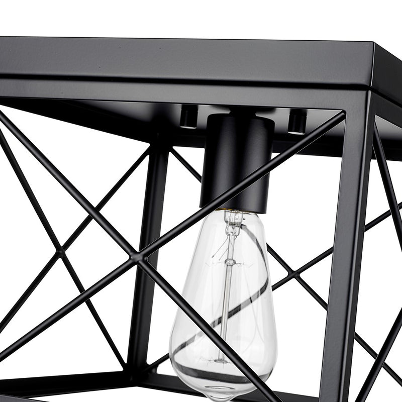 Millennium Lighting 1Lt Flushmount, Black