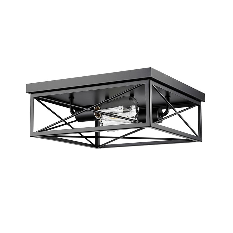 Millennium Lighting 2Lt Flushmount, Black