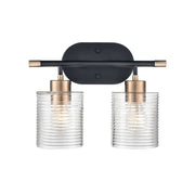 Millennium Lighting Renitta 2Lt Vanity, Black/Modern Gold - 9412-MB-MG