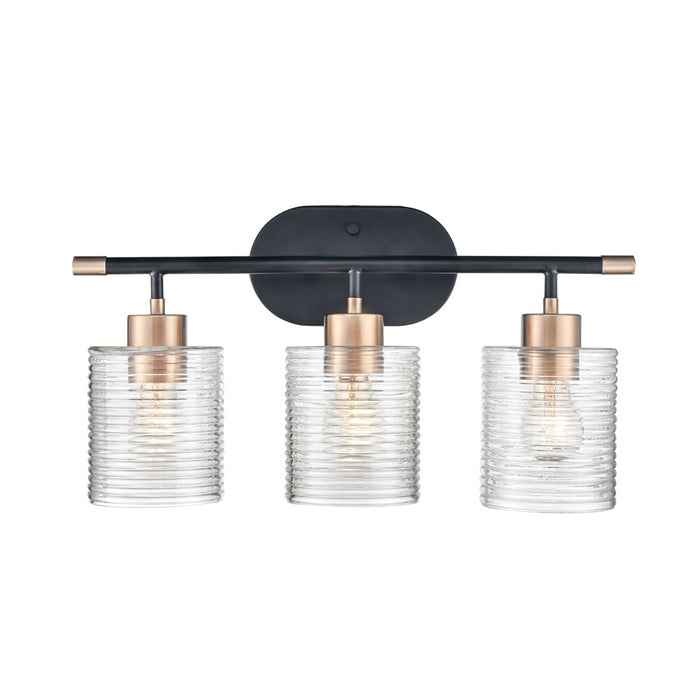 Millennium Lighting Renitta 3Lt Vanity, Black/Modern Gold - 9413-MB-MG