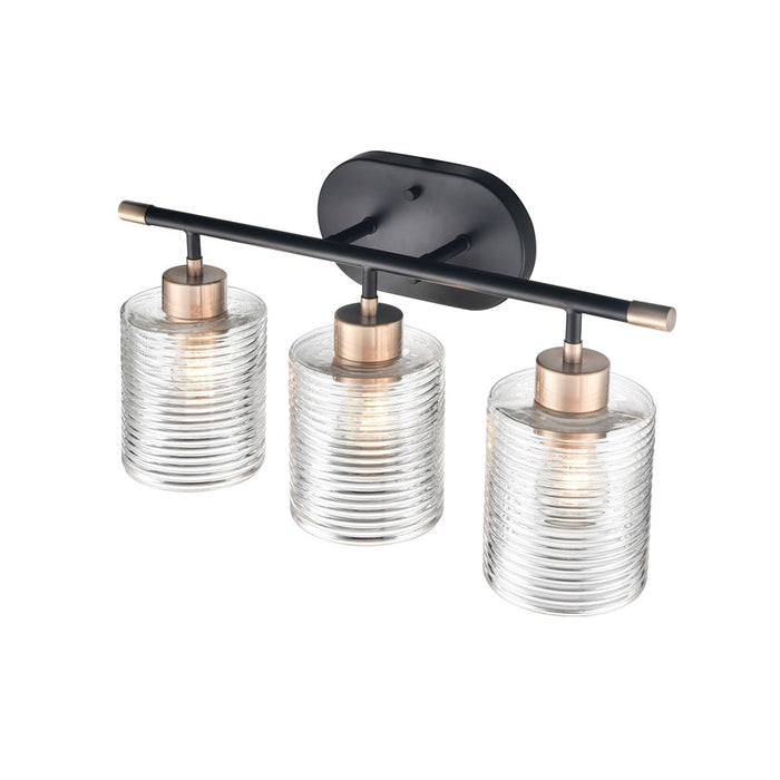 Millennium Lighting Renitta 3Lt Vanity, Black/Modern Gold