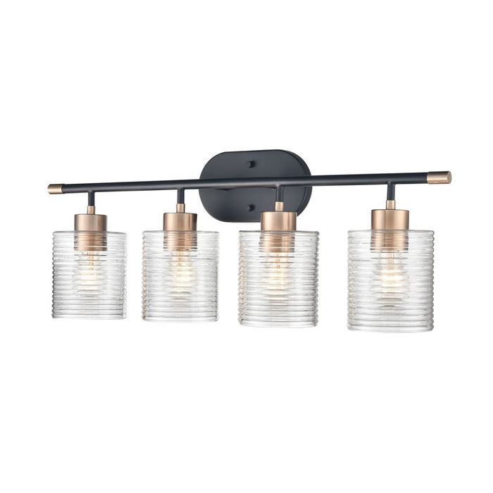 Millennium Lighting Renitta 4Lt Vanity, Black/Modern Gold