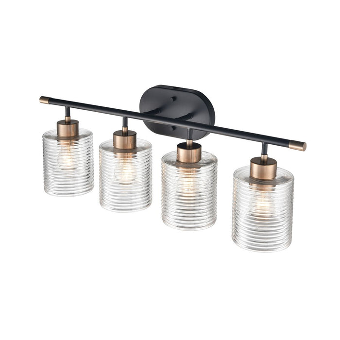 Millennium Lighting Renitta 4Lt Vanity, Black/Modern Gold