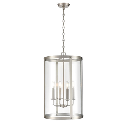 Millennium Lighting Aydenn 4 Light 21" Pendant, Brushed Nickel/Clear - 94201-BN
