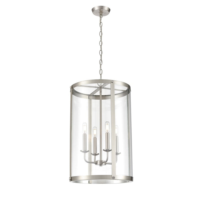 Millennium Lighting Aydenn 4 Light 21" Pendant, Brushed Nickel/Clear