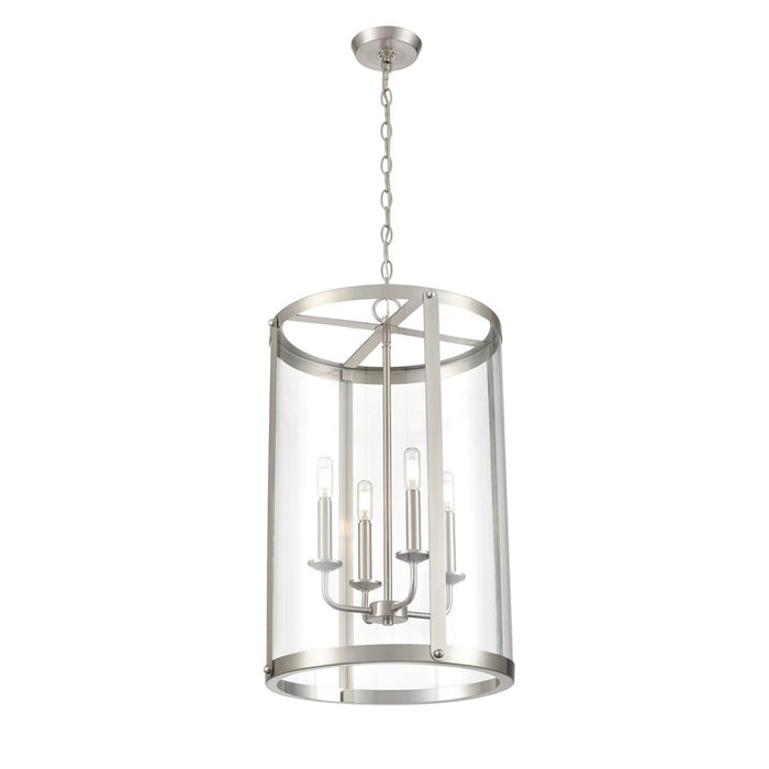 Millennium Lighting Aydenn 4 Light 21" Pendant, Brushed Nickel/Clear