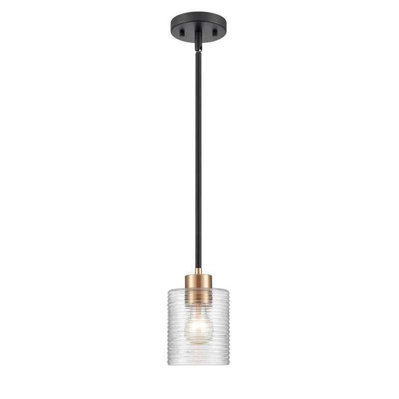 Millennium Lighting Renitta 1Lt Mini-Pendant, Black/Modern Gold