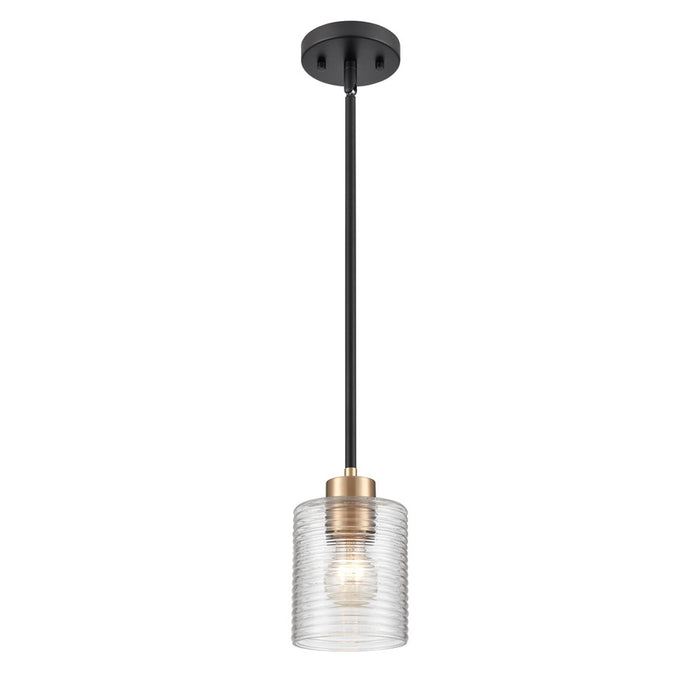 Millennium Lighting Renitta 1Lt Mini-Pendant, Black/Modern Gold
