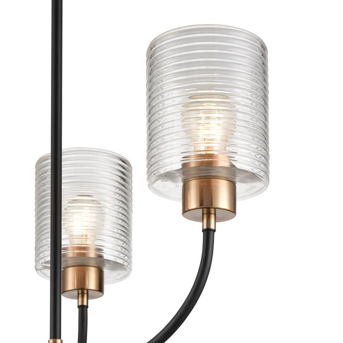 Millennium Lighting Renitta 3Lt Chandelier, Black/Modern Gold