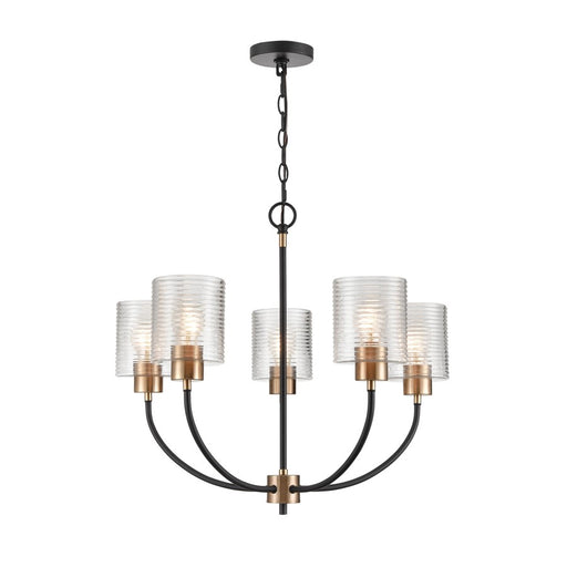 Millennium Lighting Renitta 5Lt Chandelier, Black/Modern Gold