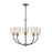 Millennium Lighting Renitta 5Lt Chandelier, Black/Modern Gold