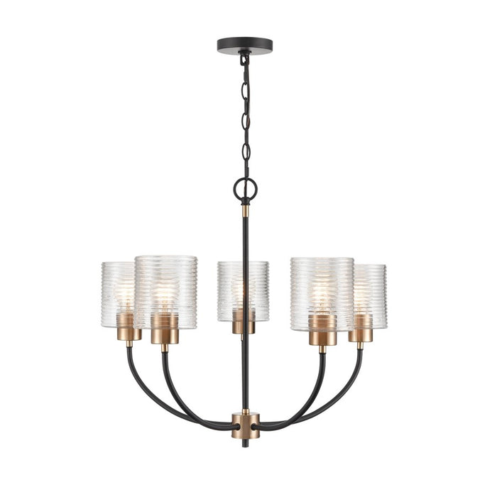 Millennium Lighting Renitta 5Lt Chandelier, Black/Modern Gold