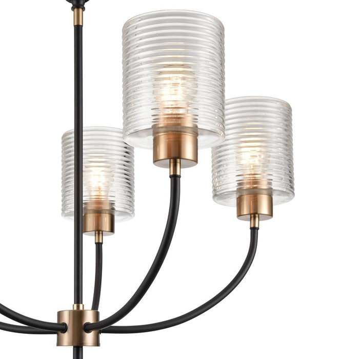 Millennium Lighting Renitta 5Lt Chandelier, Black/Modern Gold