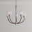 Millennium Lighting Renitta 5Lt Chandelier, Black/Modern Gold