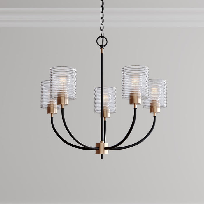 Millennium Lighting Renitta 5Lt Chandelier, Black/Modern Gold